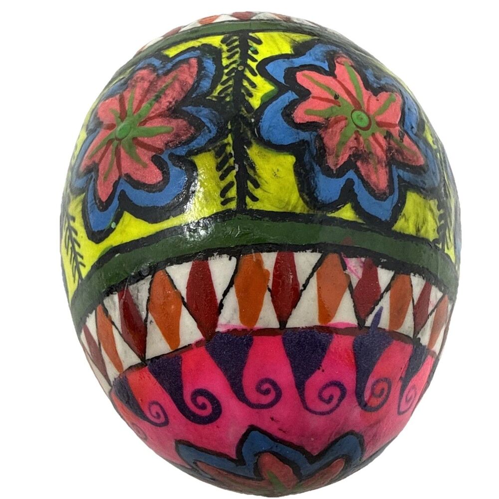 Ukrainian Pysanky Blown Easter Eggs Kistka Hand Dyed Painted Folk Art Lot of 7 - Picture 13 of 16